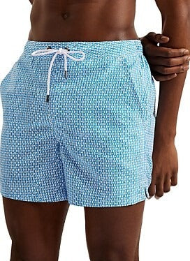 Ted Baker Men's Geometric Swim Trunks Shorts Size 5 / XL Blue