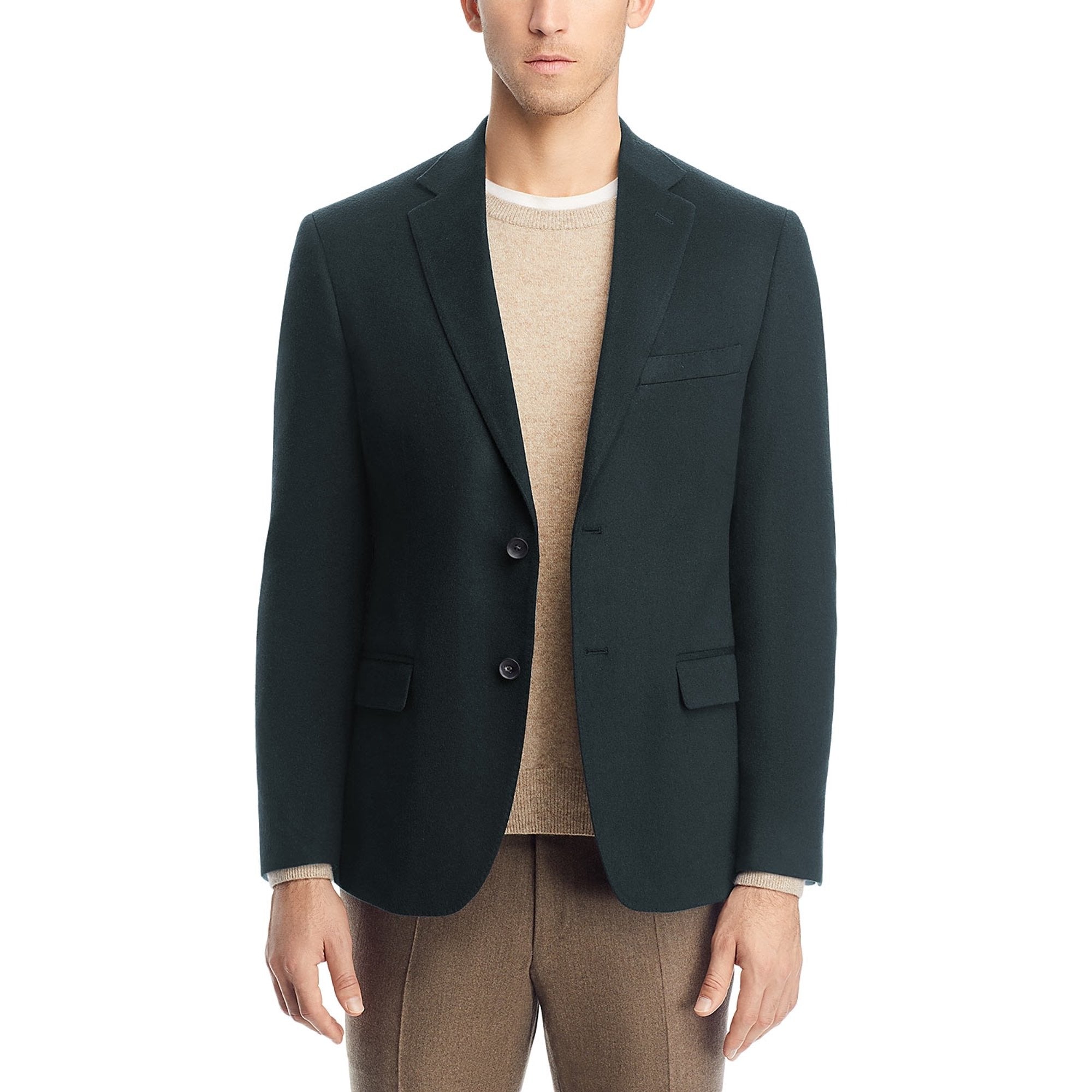 The Men's Store  Mens Cashmere Blazer Sport Coat 44L Dark Green