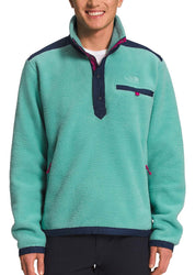 The North Face Royal Arch 1/4 Snap Fleece Top Jacket Coat Medium Blue Green