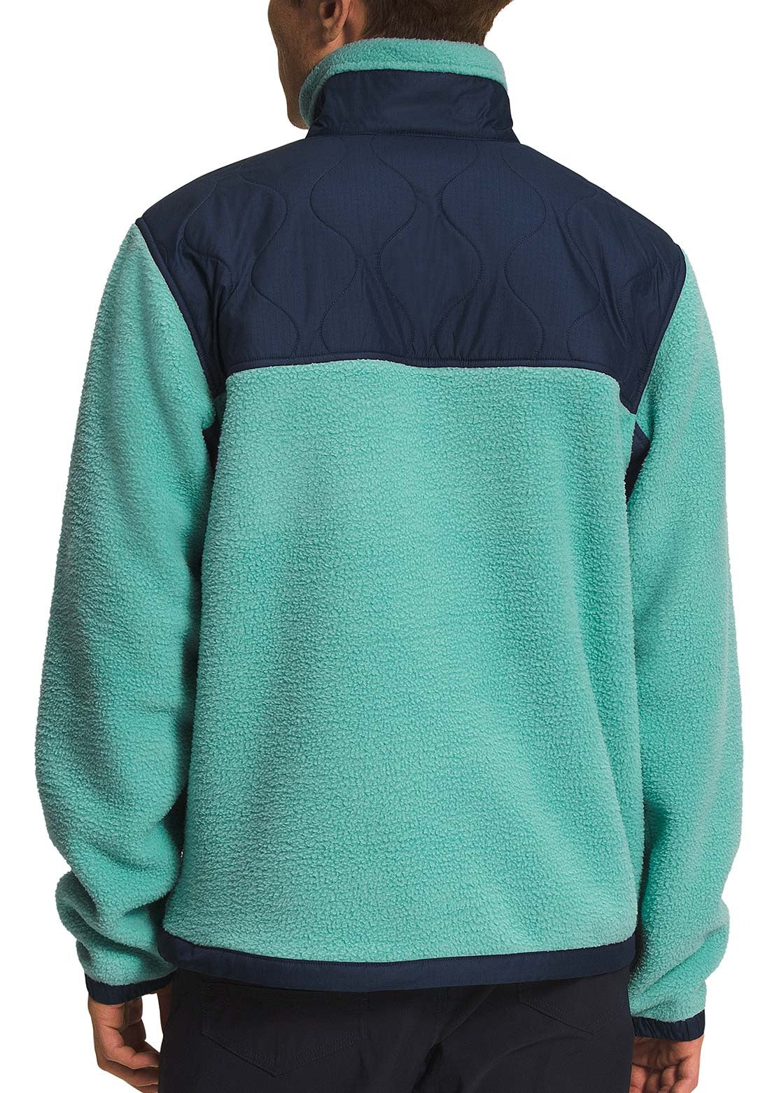 The North Face Royal Arch 1/4 Snap Fleece Top Jacket Coat XL Blue Green