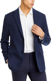 Theory Clinton Hopsack Slim Fit Wool Slim Sport Coat Blazer 40R Navy Blue