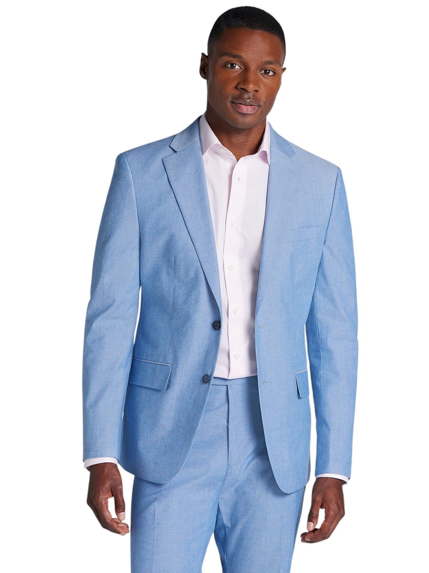 Tommy Hilfiger Mens Modern fit Sport Coat Blazer 46 S Mid Blue Solid