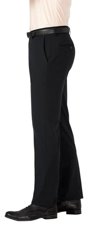 Haggar Mens Classic fit Dress Pants 38 / 29 Black Solid
