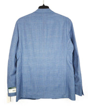 Lauren Ralph Lauren Classic-Fit Wool Silk Linen Sport Coat Lt Blue Plaid 44R