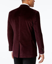 Lauren Ralph Lauren Men's Classic-Fit Velvet Sport Coat Burgundy 42L