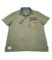 Ralph Lauren Polo Shirt Mesh Large Mens Camo South West Expedition Green
