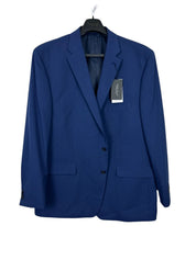 Perry Ellis Portfolio Mens Modern fit Suit Jacket Blazer 44 L Blue Solid Stretch