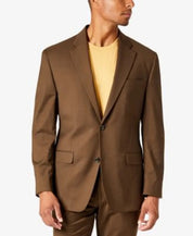 Sean John Mens Classic Fit Suit Separate Blazer Brown 48L