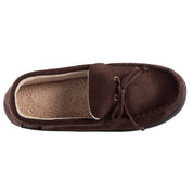 Isotoner Signature Men's Slip on Microsuede Moccasin Slipper Bow Medium 8 9