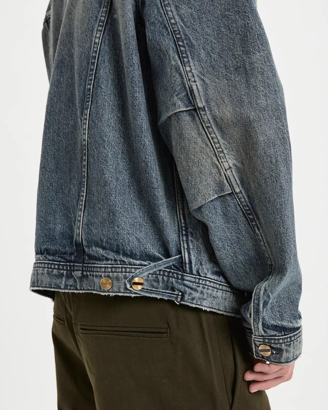 Vayder Mens Regular fit Demim Trucker Jacket Coat Medium Blue