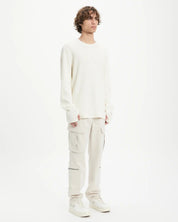 Vayder Mens Knit Thermal Long Sleeve Shirt Top XL White