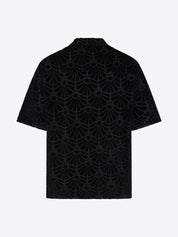 Vayder Mens Maqueda Velour Short Sleeve Button Up XL Black Shell Burnout