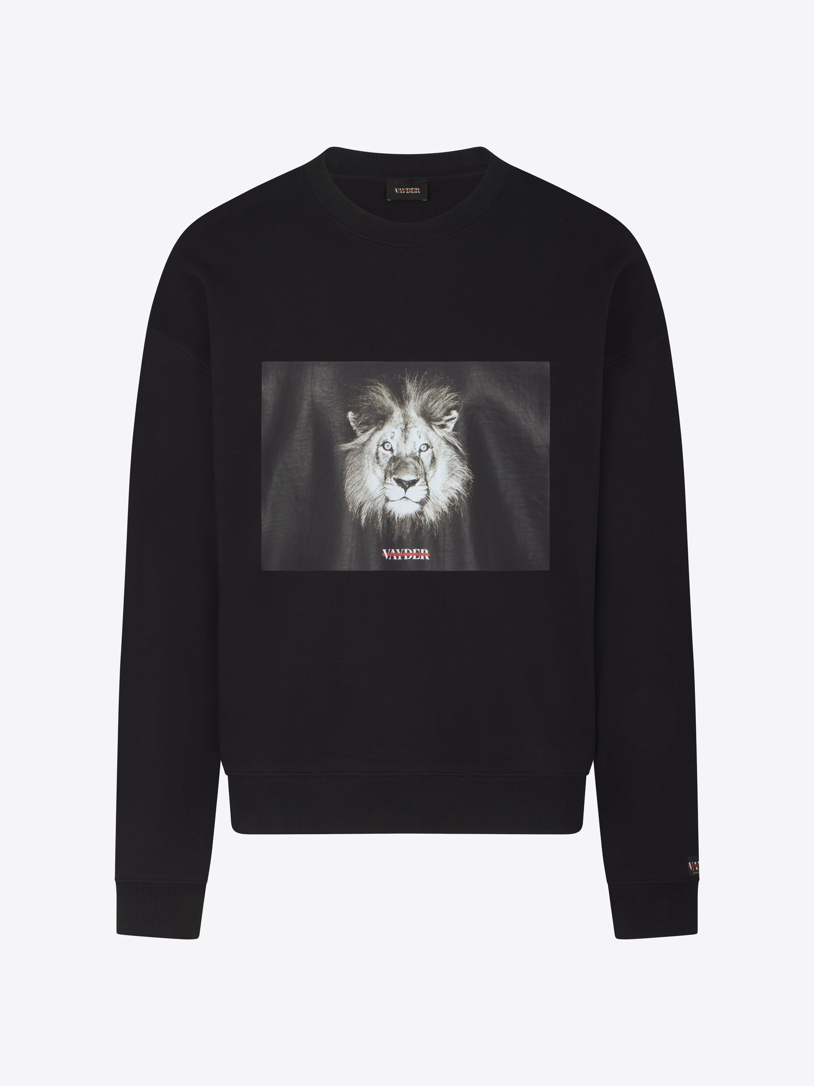 Vayder Mens Muller Lion Graphic Crew Neck Sweatshirt Large Black