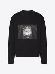 Vayder Mens Muller Lion Graphic Crew Neck Sweatshirt Large Black