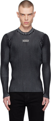 Versace Jeans Couture Mens Regular fit Long Sleeve Crewneck Sweater Large Black