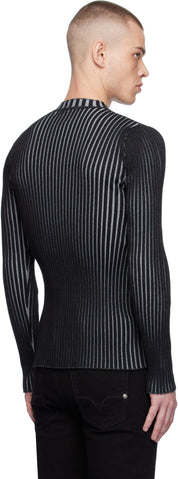 Versace Jeans Couture Mens Regular fit Long Sleeve Crewneck Sweater Large Black