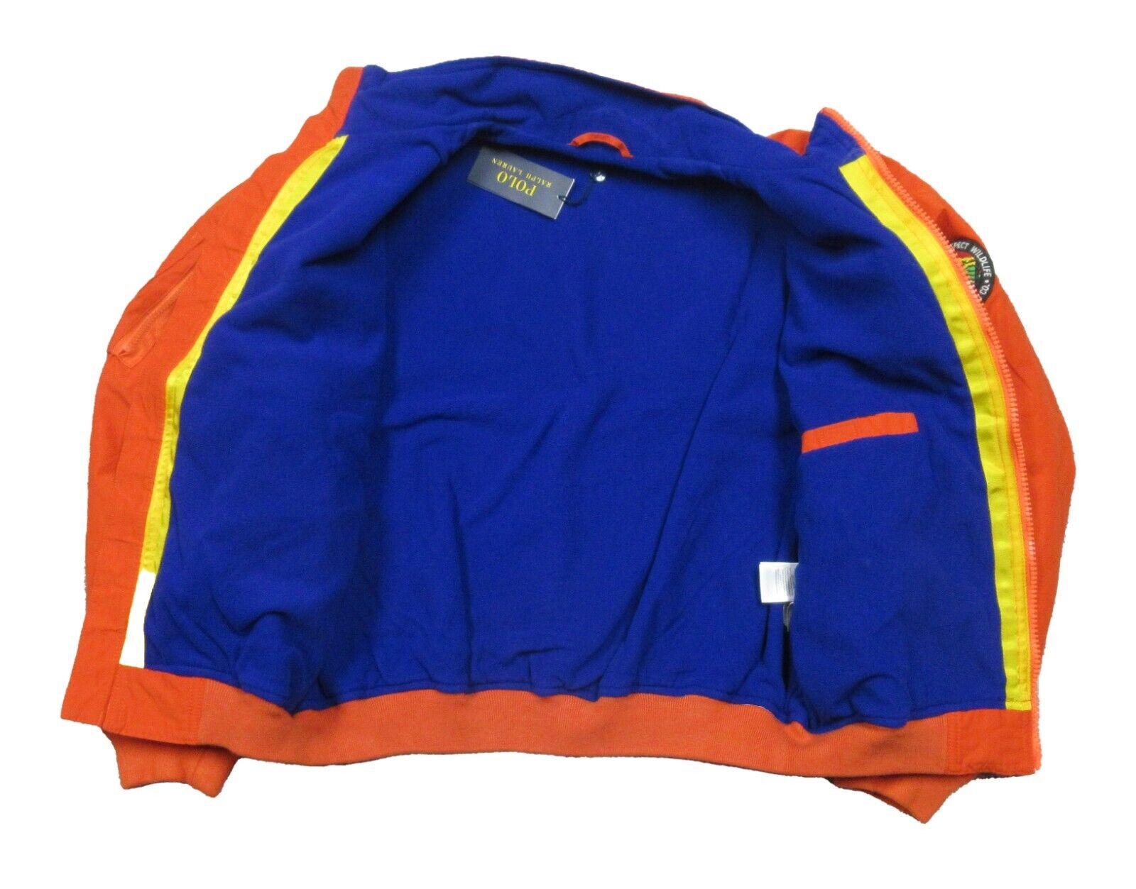 Polo Ralph Lauren Men's College Orange Sportsmen Graphic Fleece Full Zip Jacket Orange Small