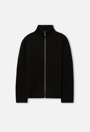 John Elliott Mens Slim fit Long Sleeve Waffle Knit Full Zip Sweater Small Black