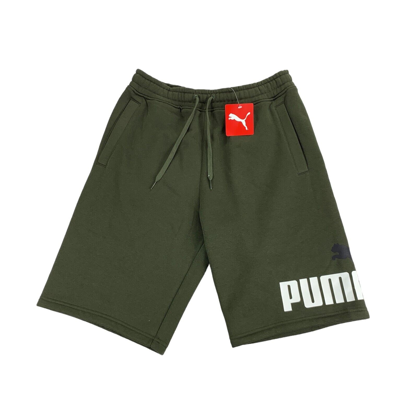 Puma Men's Big Fleece Logo Shorts Green Xxl
