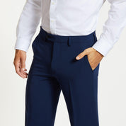 Nautica Mens Modern fit Dress Pants 40 / 29 Navy Blue Solid Stretch