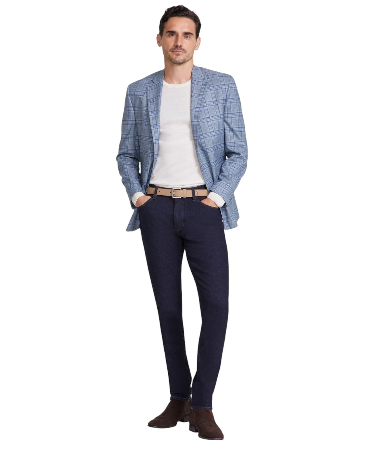 Michael Kors Mens Classic fit Sport Coat Blazer 40 S Green Blue Plaid