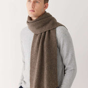 Frank & Oak The Yak Wool Scarf in Dark Taupe