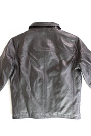 Perry Ellis Men's Leather Jacket  Black Medium