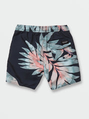 Volcom Mens Polly Pack Swim Trunks Large Navy Blue Pink Green Palm