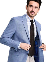 Michael Kors Mens Classic fit Sport Coat Blazer 38 R Blue White Birdseye
