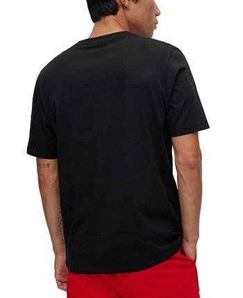 HUGO by Hugo Boss Men's Dulive 222 Box Logo-Print T-Shirt Black Medium