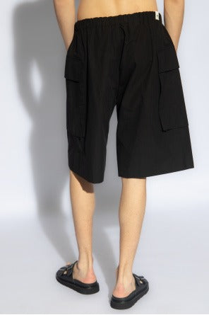 Jill Sander Mens Black Cotton Sweatshorts Shorts EU / 52 US 42 -11.5 Inseam