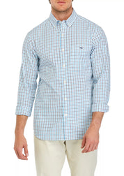 Vineyard Vines Mens Poplin Tattersall Regular Fit Button Down Shirt Blue XXL