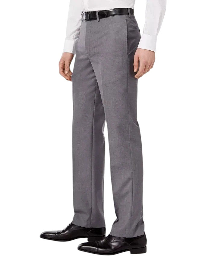 Calvin Klein Mens Slim fit Dress Pants 38 / 30 Mid Gray Solid