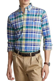 Polo Ralph Lauren Mens Classic Fit Oxford Button Down Shirt Blue Red Multi XL