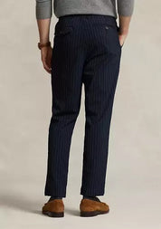 Polo Ralph Lauren Mens Stretch Striped Classic Fit Pants Navy Blue XXL