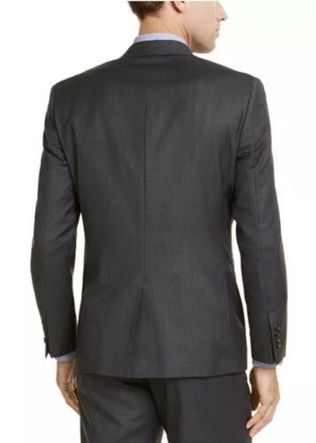 Lauren Ralph Lauren Mens Classic Fit Sport Coat Blazer Charcoal Grey 44L