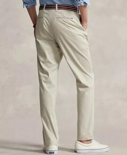 Polo Ralph Lauren Mens Tailored Fit Stretch Twill Pants Beige 34 x 32