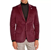 Nautica Mens Brielle Corduroy Sport Coat Blazer Red 44R