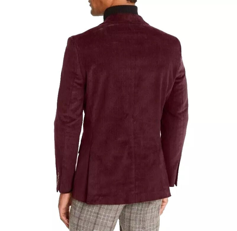 Nautica Mens Brielle Modern Fit Corduroy Sport Coat 38S Blazer Red