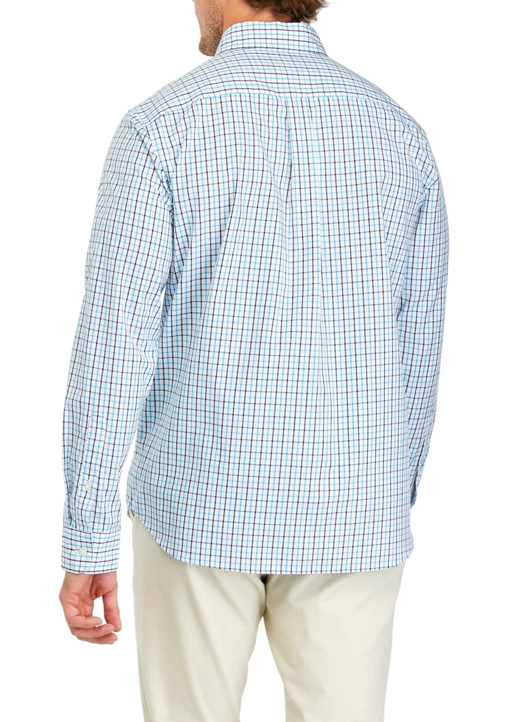 Vineyard Vines Mens Poplin Tattersall Regular Fit Button Down Shirt Blue XXL