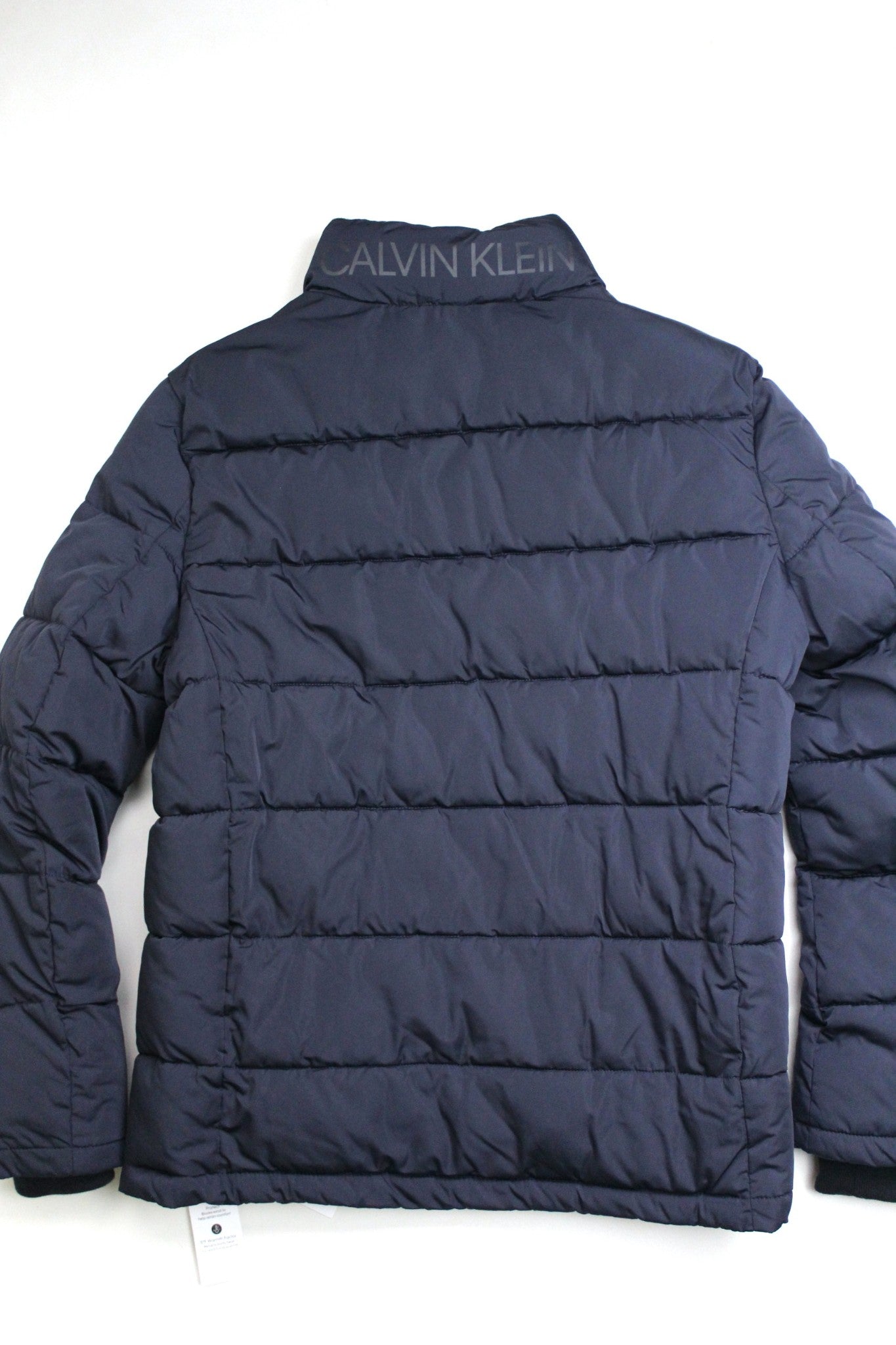 Calvin Klein Mens Puffer Jacket Navy Blue XL / Bibbed Full Zip