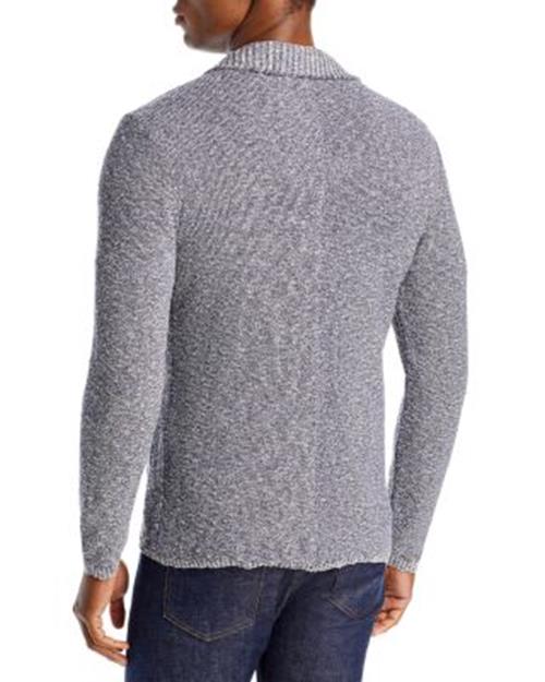 Maurizio Baldassari Mens Melange Knit Slim Sweater Jacket Blue Size 54 Cardigan