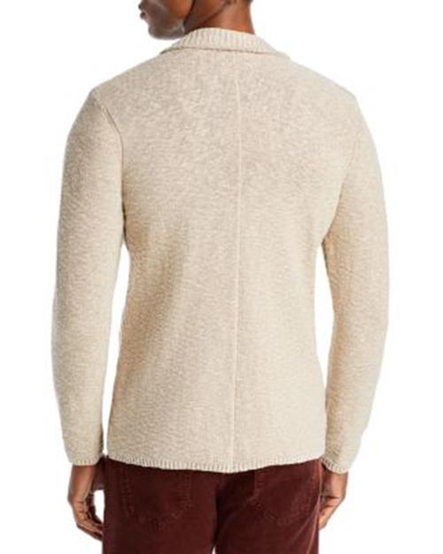 Maurizio Baldassari Mens Melange Knit Slim Sweater Jacket Tan Size 50 Cardigan