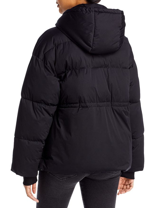 AQUA Womens Hooded Puffer Coat XL Black