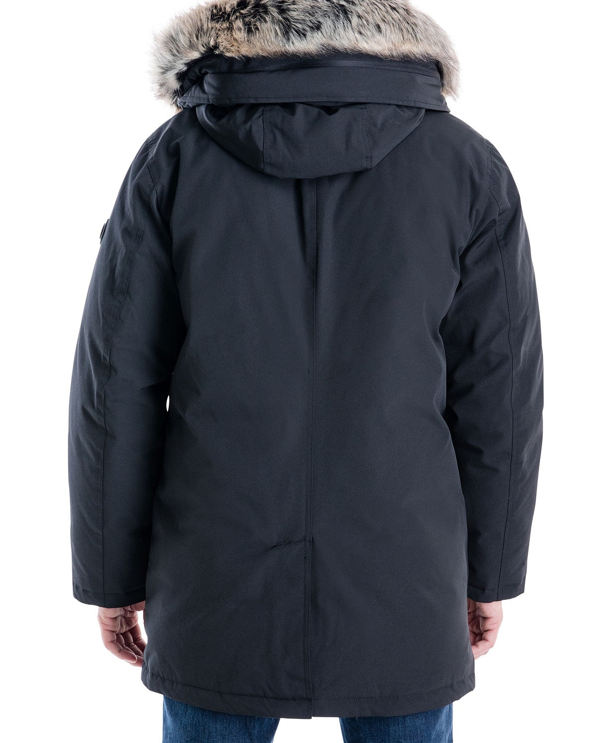 Michael Kors Men's Hooded Bib Snorkel Parka Coat Large Black