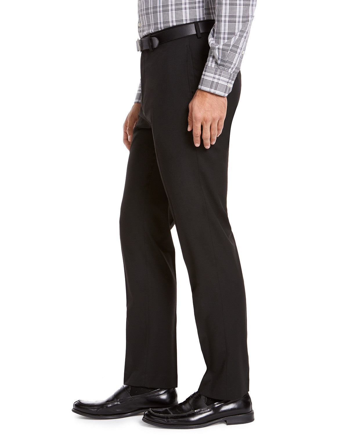 Izod Men's Classic-Fit Black Dress Pants 38 x 32 Flat Front