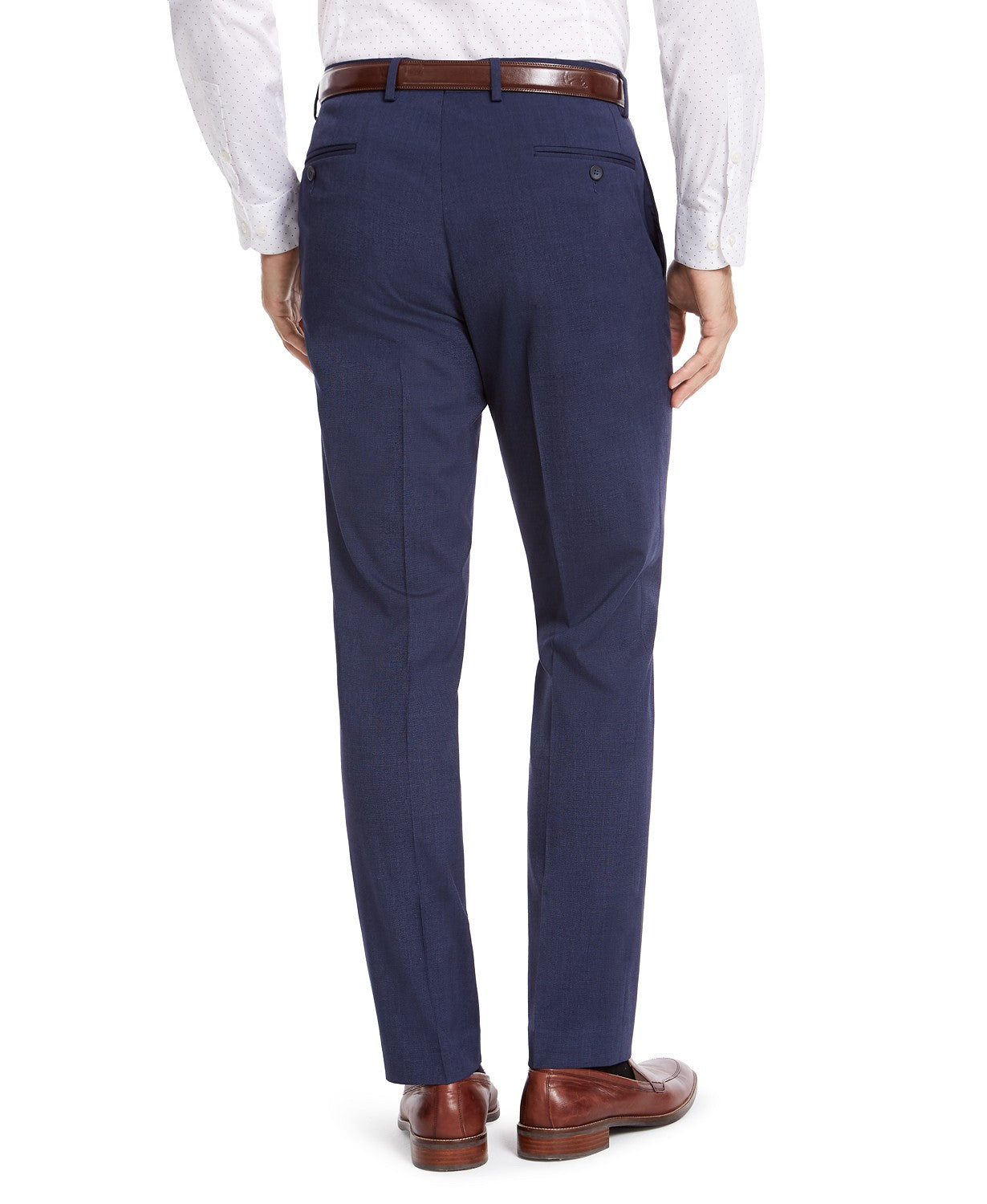 IZOD Men's Classic-Fit Suit Pants Mid Blue Flat Pant 30 x 30