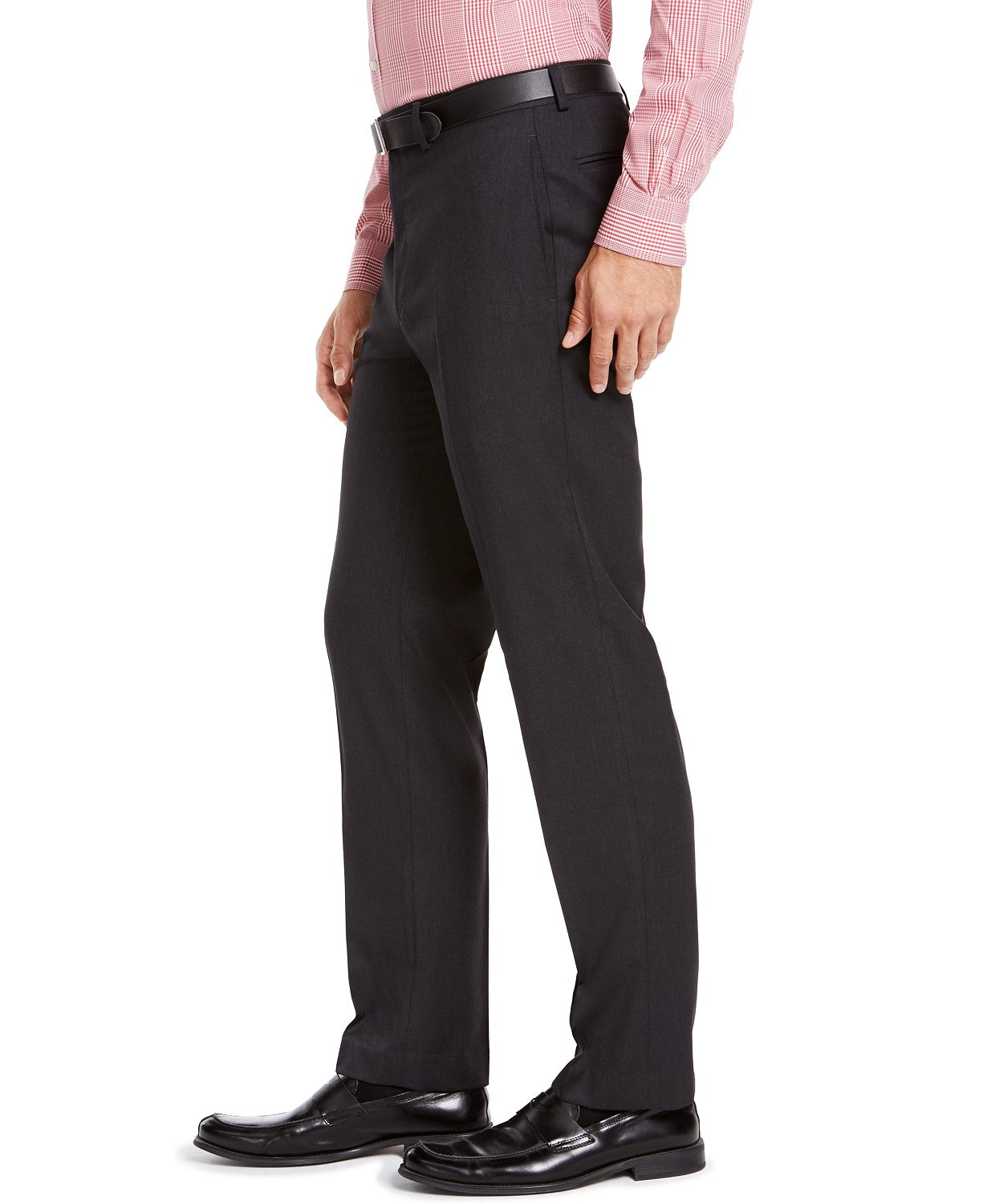 Izod Men's Dress Pants 38 X 30 Classic-Fit Charcoal Flat Front