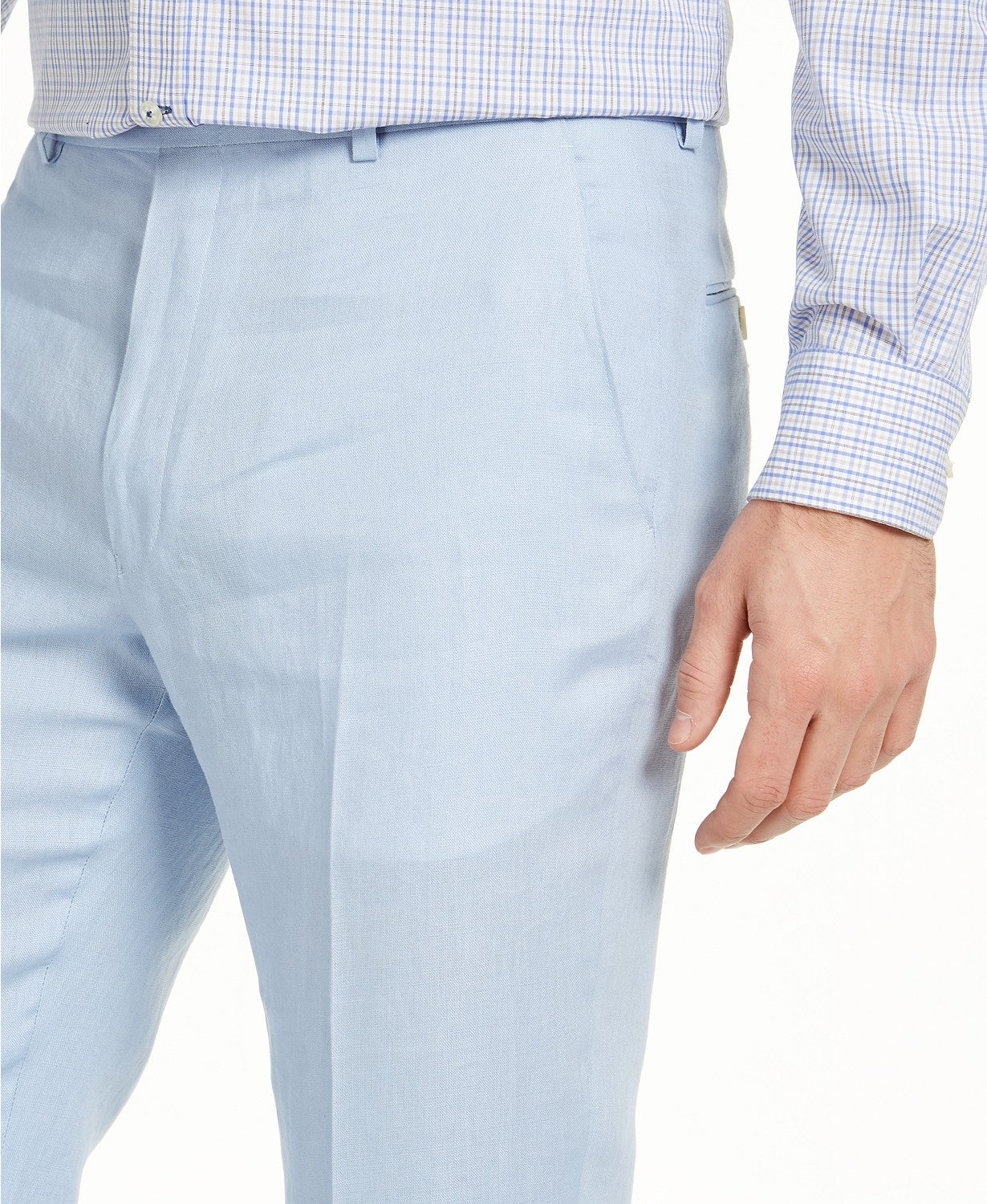 Lauren Ralph Lauren Men's Classic-Fit Solid Linen Dress Pants 36 x 30 Blue