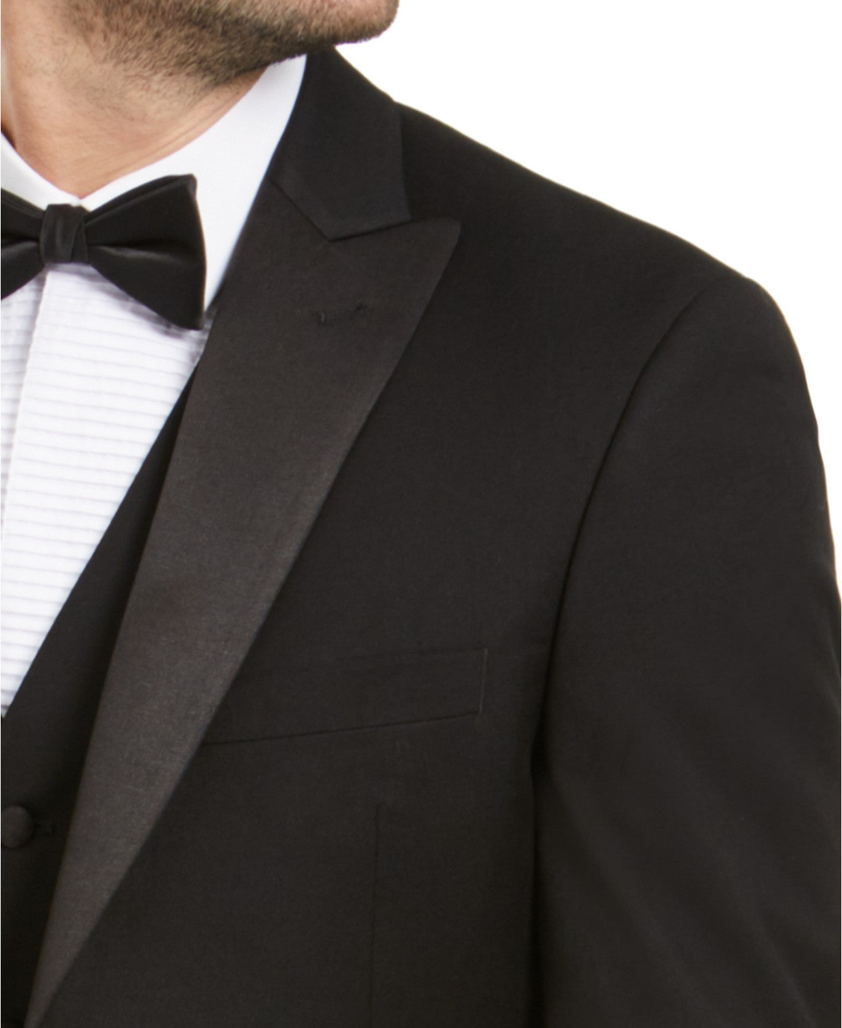 Alfani Men's Black Tuxedo Suit 38S / 30 x 30 Slim-Fit Stretch Flat Pant